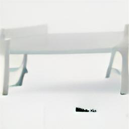 generated: a white plastic bench with a high arched back #0